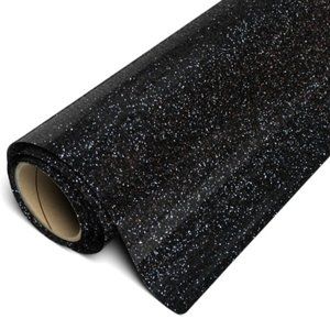20" x 5 Feet Glitter Black Siser Easyweed HTV Heat Transfer Iron-On Vinyl